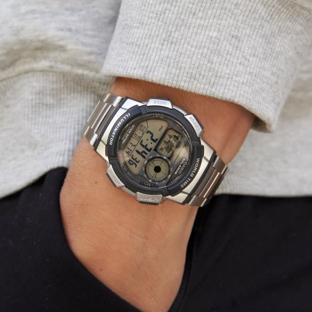 CASIO MEN'S WATCH AE-1000WD 1A (zd073h) - WORLD TIME + BOX