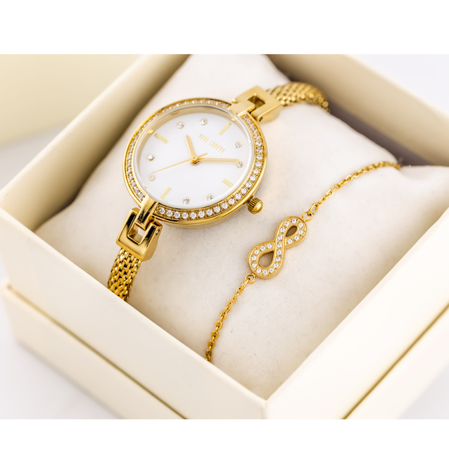 PAUL LORENS WOMEN'S PRESENT SET Watch + Bracelet (zg507d)