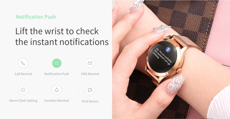 SMARTWATCH G. Rossi G.RSWBF1-4D2-2 rosegold/black (sg001f) + DODATKOWY PASEK