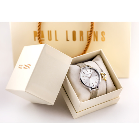 PAUL LORENS WOMEN'S PRESENT SET Watch + bracelet (zg506e) 