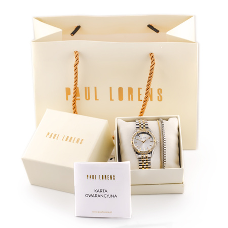 PAUL LORENS WOMEN'S PRESENT SET - Watch + bracelet (zg543e) 