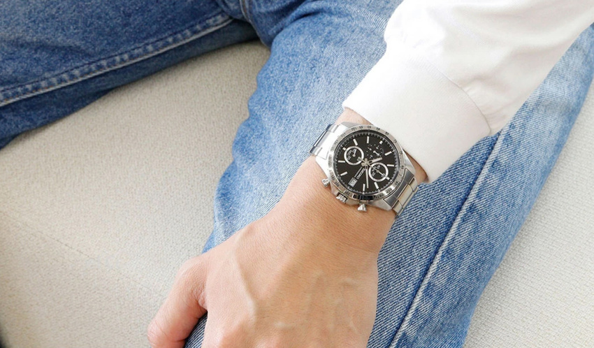 MEN'S WATCH SEIKO CHRONOGRAPH CASUAL QUARTZ SBTR005 + BOX