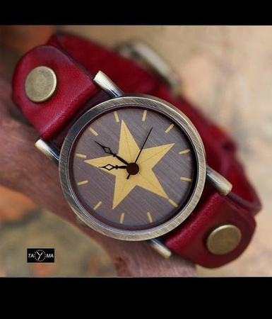 ZEGAREK DAMSKI TAYMA - RETRO PUNK 27 -czerwony (zx583a)
