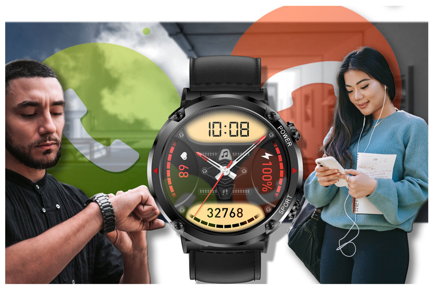 SMARTWATCH MĘSKI GRAVITY GT21-3 - BLUETOOTH CALL, DODATKOWY PASEK (sg025c)