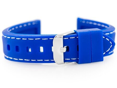 U20 rubber watch strap - blue 18mm