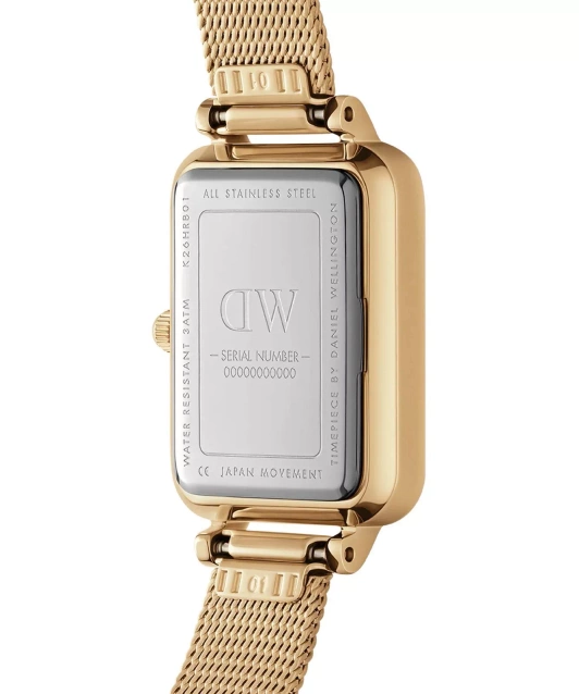 ZEGAREK DAMSKI DANIEL WELLINGTON Quadro Pressed Evergold Emerald 20mm DW00100561+ BOX (zw505m) 