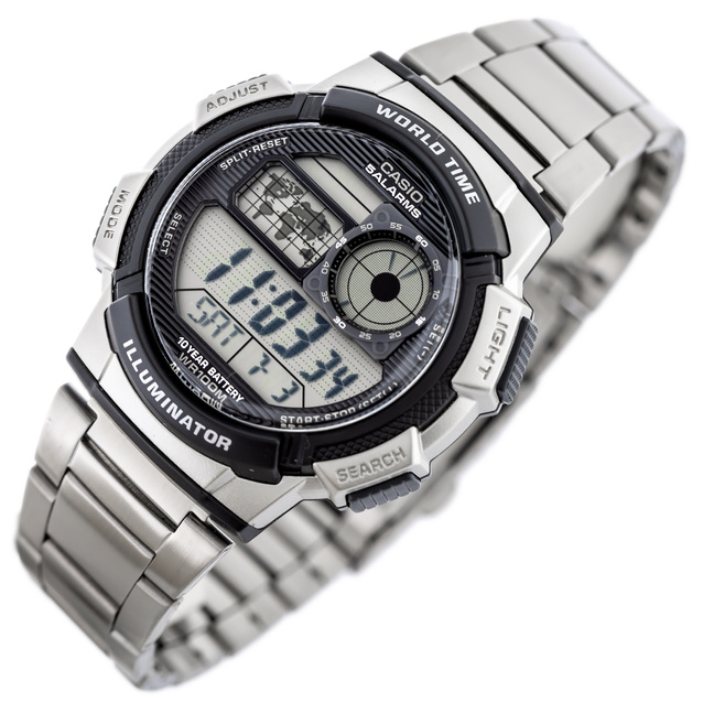CASIO MEN'S WATCH AE-1000WD 1A (zd073h) - WORLD TIME + BOX