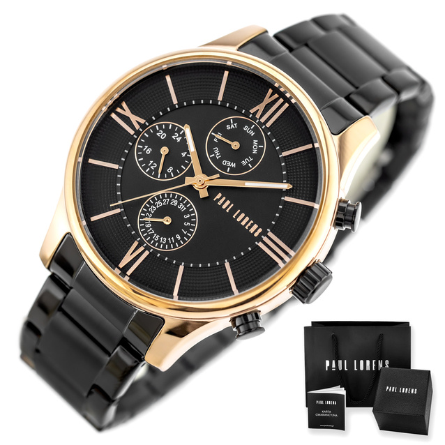 PAUL LORENS MALE WATCH - PL11652B6-1A4 (zg356c) + BOX