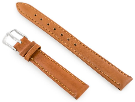 W83 leather watch strap - brown - 12mm