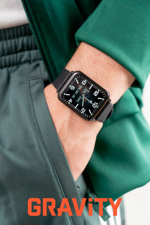 SMARTWATCH UNISEX GRAVITY GT17-9 - AMOLED, DODATKOWY PASEK (sg038i)
