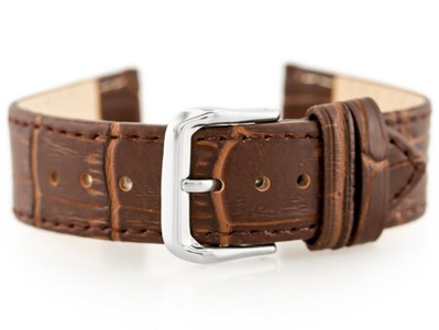 W41 leather watch strap - dark brown - 18mm