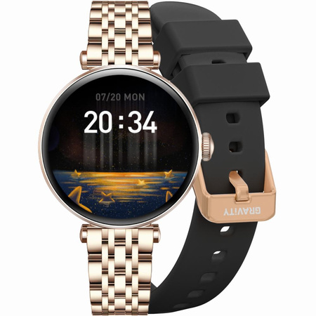 SMARTWATCH DAMSKI GRAVITY GT26-6 - DODATKOWY PASEK (sg042f)