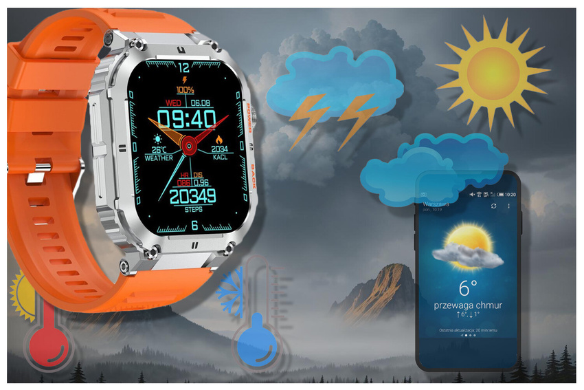 GRAVITY GT6-4 MEN'S SMARTWATCH - CALL MAKING, SNOW MONITOR (sg020d)