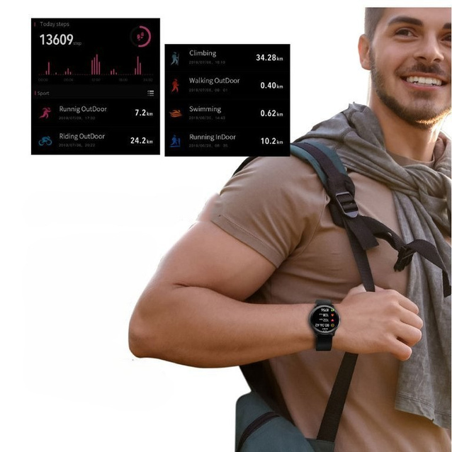 WOMEN'S SMARTWATCH G. Rossi G.RSF1-4C2-1 rosegold/black + extra PASSAGE (sg003b)