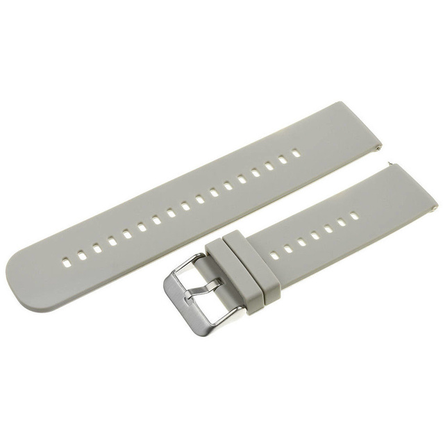 U27 rubber watch strap - light gray/silver - 22mm