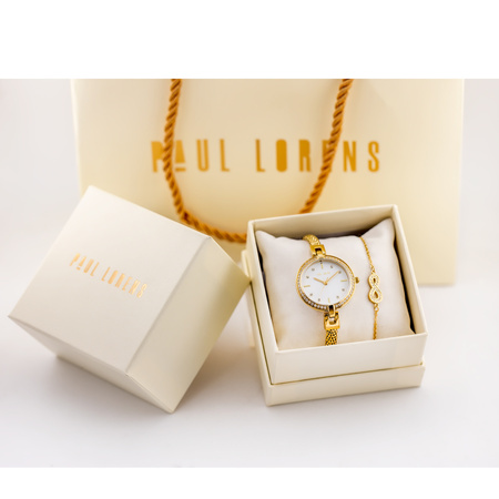 PAUL LORENS WOMEN'S PRESENT SET Watch + Bracelet (zg507d)