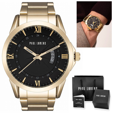 PAUL LORENS MALE WATCH - PL3844B3-1D1 (zg371e) + BOX