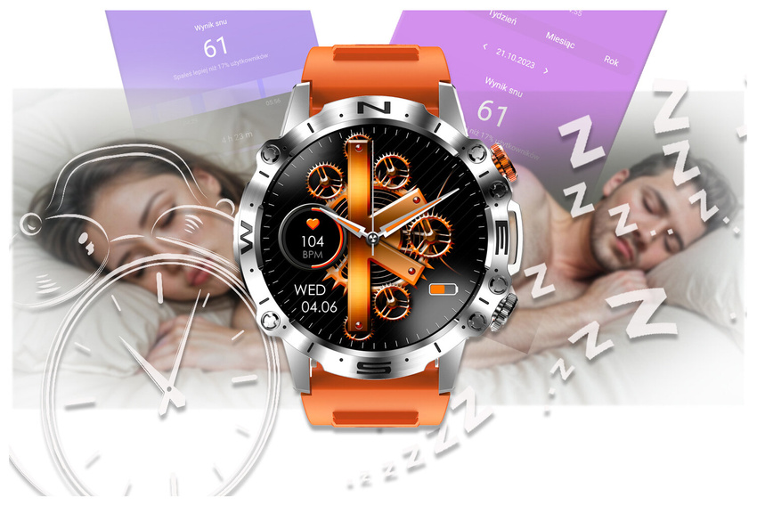 SMARTWATCH MĘSKI GRAVITY GT20-4 - AMOLED, DODATKOWY PASEK (sg024d)