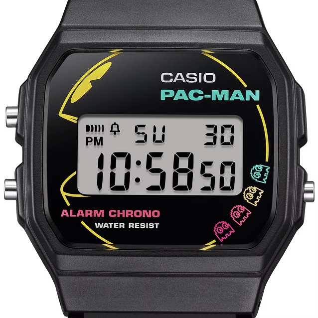 CASIO MEN'S WATCH F-91WPC-1ADR (zd086b) - PAC-MAN + BOX