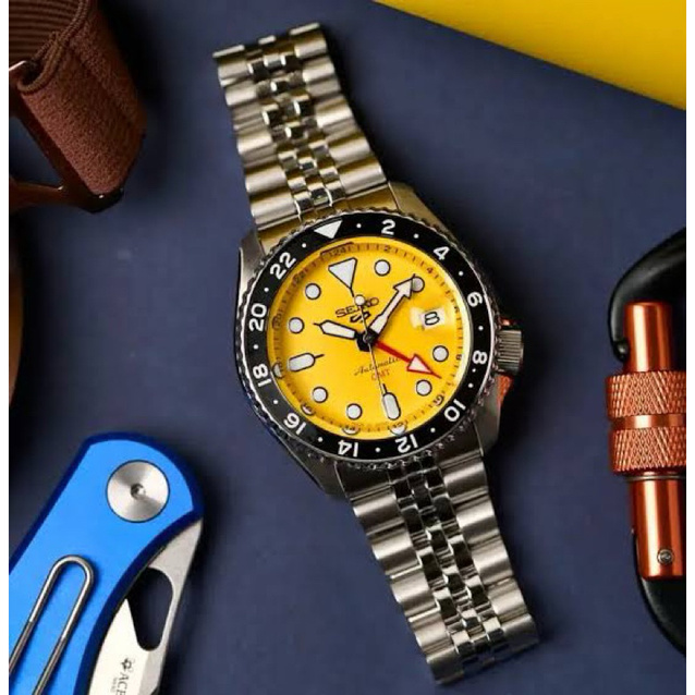 ZEGAREK MĘSKI SEIKO 5 SPORTS SSK017K1 GMT AUTOMAT WR100 + BOX