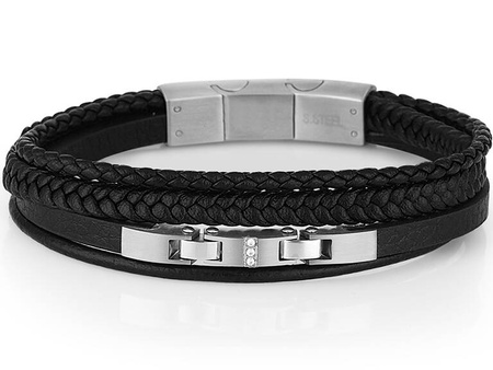 PAUL LORENS MEN'S PRESENT SET - Watch + Bracelet (zg374f)