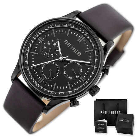 PAUL LORENS MALE WATCH - PL10602A2-1B2 (zg362f) + BOX