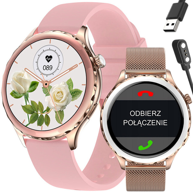WOMEN'S SMARTWATCH Rubicon RNCF02 - CONNECTIONS EXECUTIVE, ADDITIONAL BELT (sr048b)