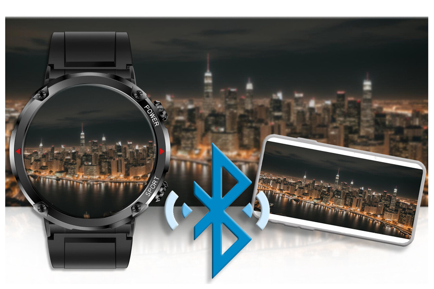 SMARTWATCH MĘSKI GRAVITY GT21-6 - BLUETOOTH CALL, DODATKOWY PASEK (sg025f)