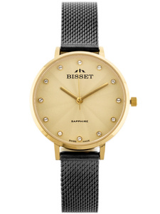 ZEGAREK DAMSKI BISSET BSBF30 (zb578p) - SZAFIROWE SZKŁO