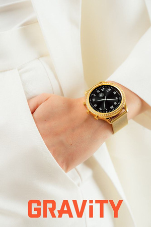 SMARTWATCH DAMSKI GRAVITY GT5-1 - DODATKOWY PASEK (sg043a)