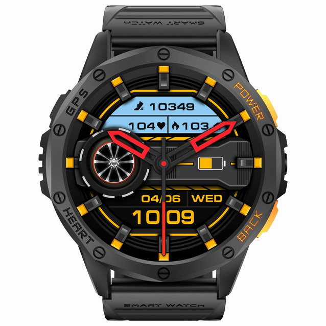 SMARTWATCH MĘSKI GRAVITY GT24-5 - LATARKA, DODATKOWY PASEK  (sg033e)