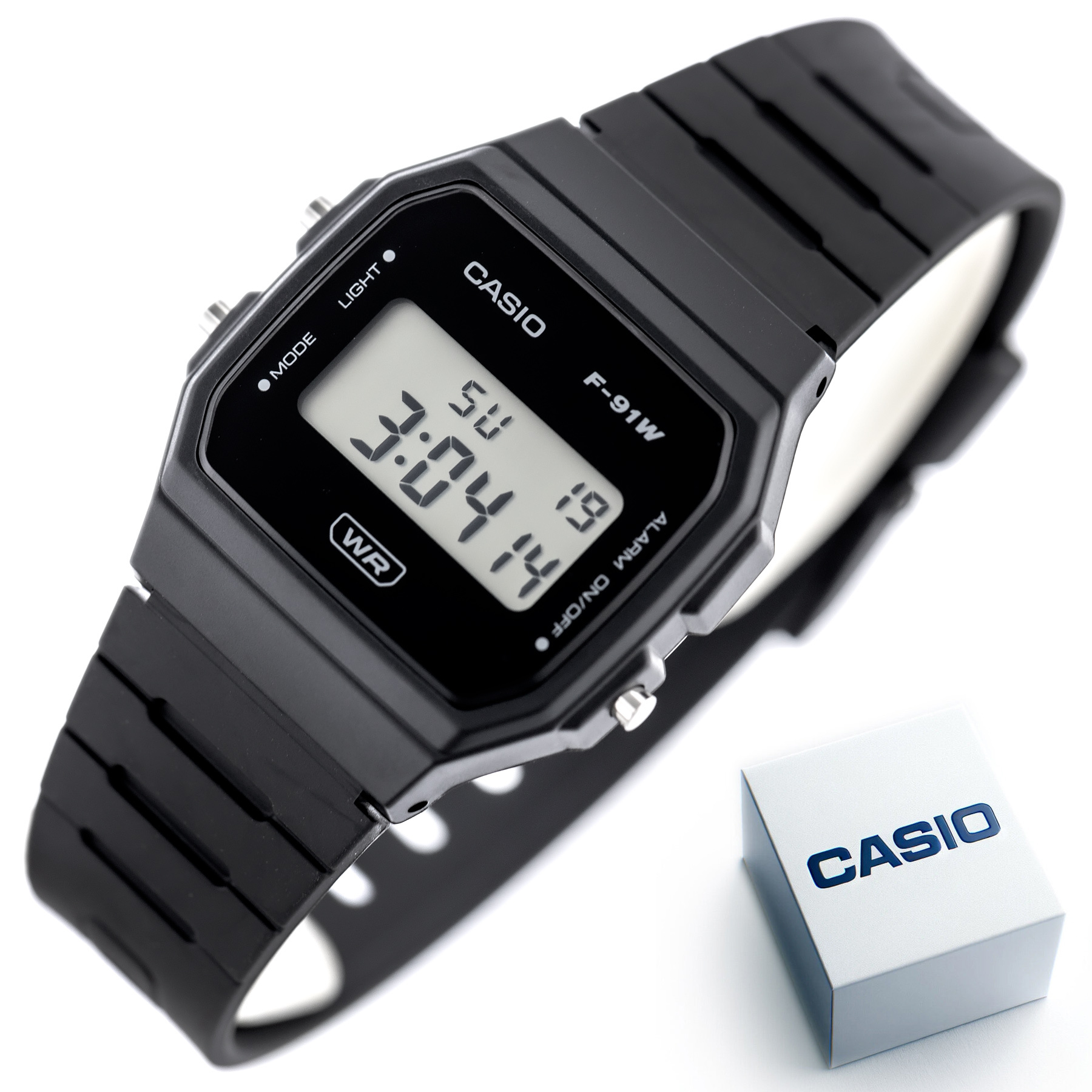 ZEGAREK MĘSKI CASIO F-91WB-1ADF + BOX