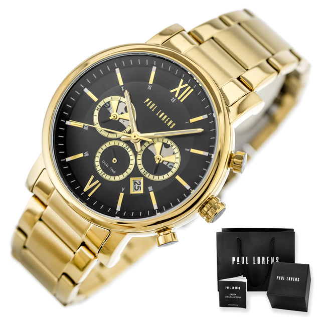 PAUL LORENS MALE WATCH - PL20017B-1D1 (zg386a) + BOX
