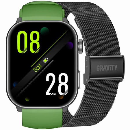 SMARTWATCH UNISEX GRAVITY GT28-4 - ROZMOWY BLUETOOTH, DODATKOWY PASEK (sg037d)
