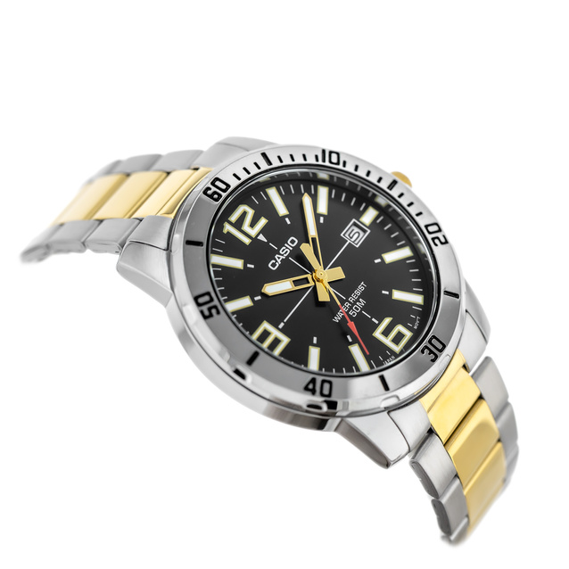 CASIO MEN'S WATCH MTP-VD01SG-1B + BOX