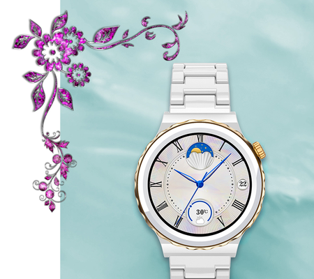 SMARTWATCH FOR WOMEN Rubicon RNCE92 - CONNECTIONS, CERAMIC (sr038c)