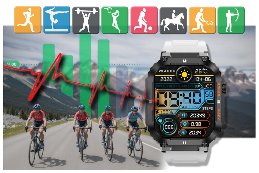 GRAVITY GT6-8 MEN'S SMARTWATCH - CALL MAKING, SNOW MONITOR (sg020h)