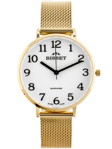 ZEGAREK DAMSKI BISSET BSBF32 (zb581e) - SZAFIROWE SZKŁO