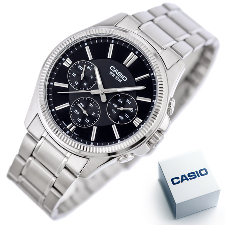 CASIO MEN'S WATCH MTP-1375D-1AVDF (zd112b) + BOX