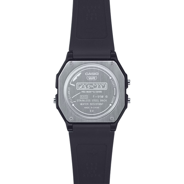 CASIO MEN'S WATCH F-91WPC-1ADR (zd086b) - PAC-MAN + BOX