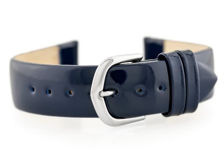 BISSET BS-116 leather watch strap -16mm - lacquered