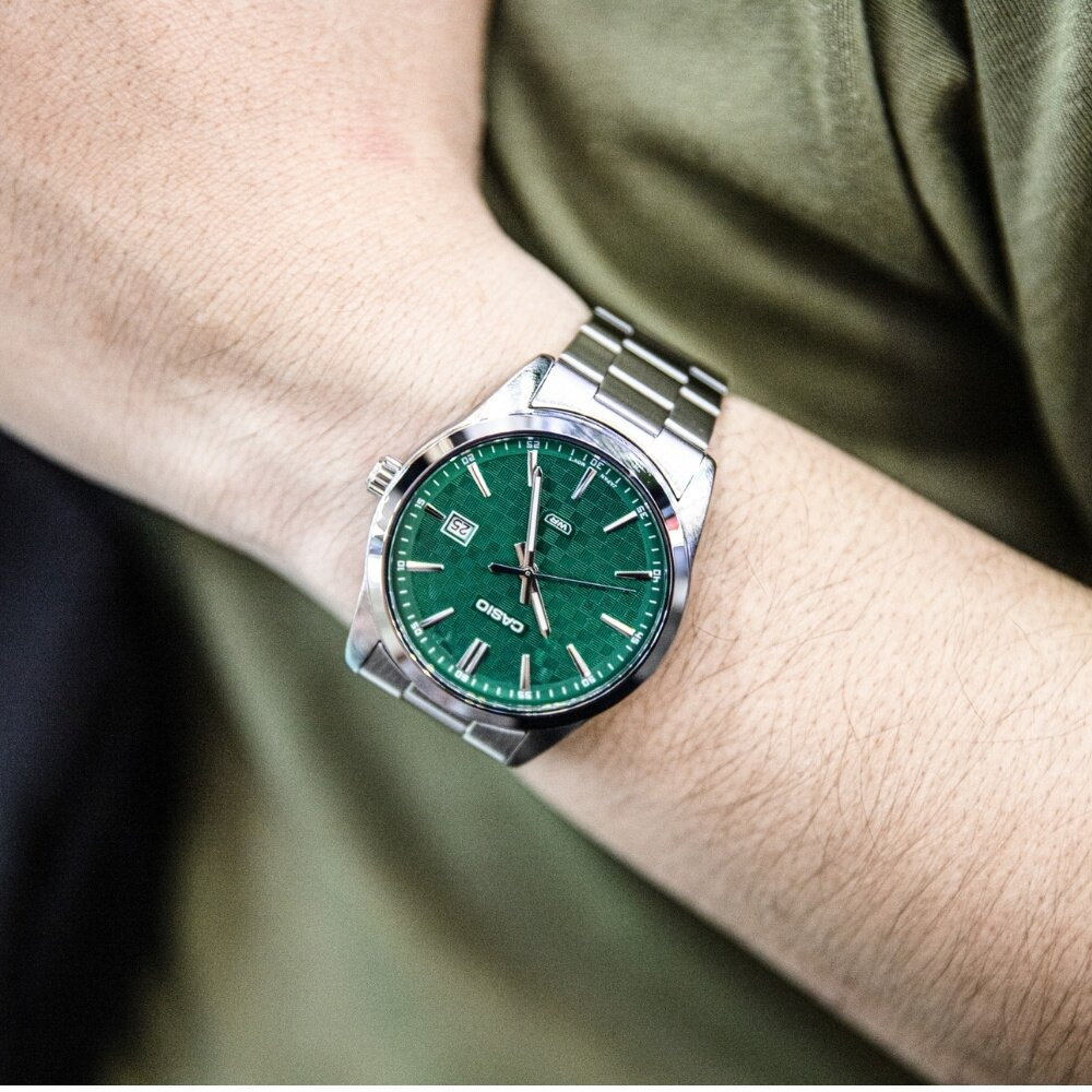 ZEGAREK MĘSKI CASIO MTP-VD03D-3A1 Green + BOX