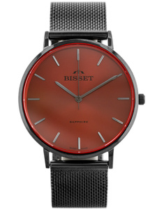 ZEGAREK DAMSKI BISSET BSBF33 (zb579o) - SZAFIROWE SZKŁO