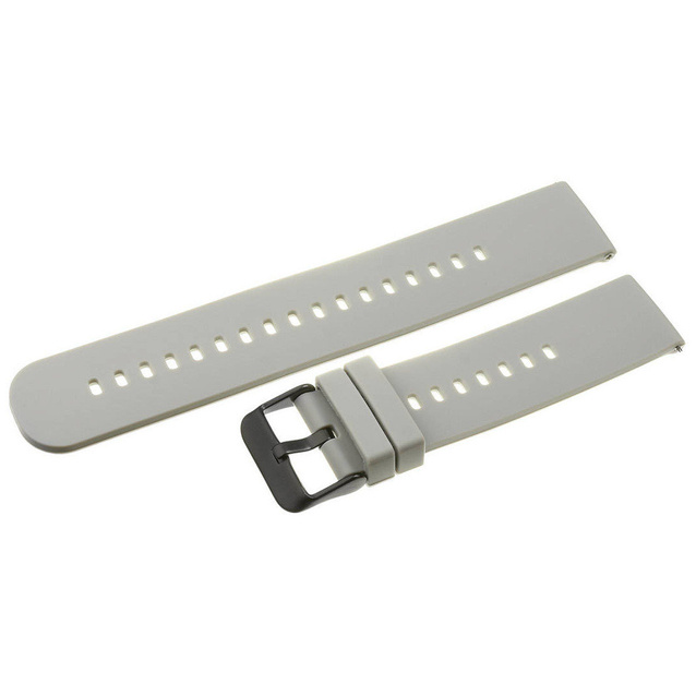 U27 rubber watch strap - light gray/black - 22mm