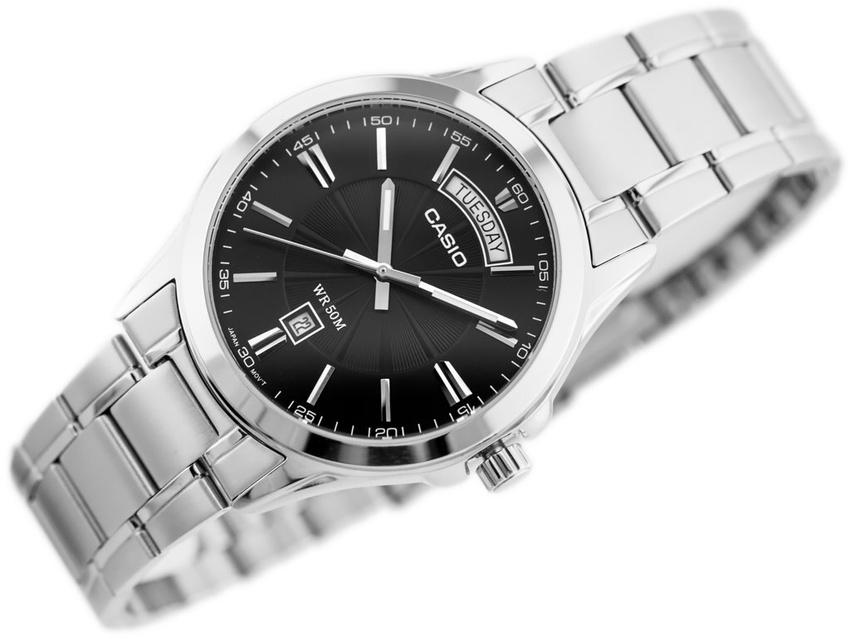 CASIO MEN'S WATCH MTP-1381D-1AVDF (zd076a) + BOX
