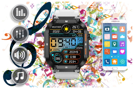 GRAVITY GT6-8 MEN'S SMARTWATCH - CALL MAKING, SNOW MONITOR (sg020h)