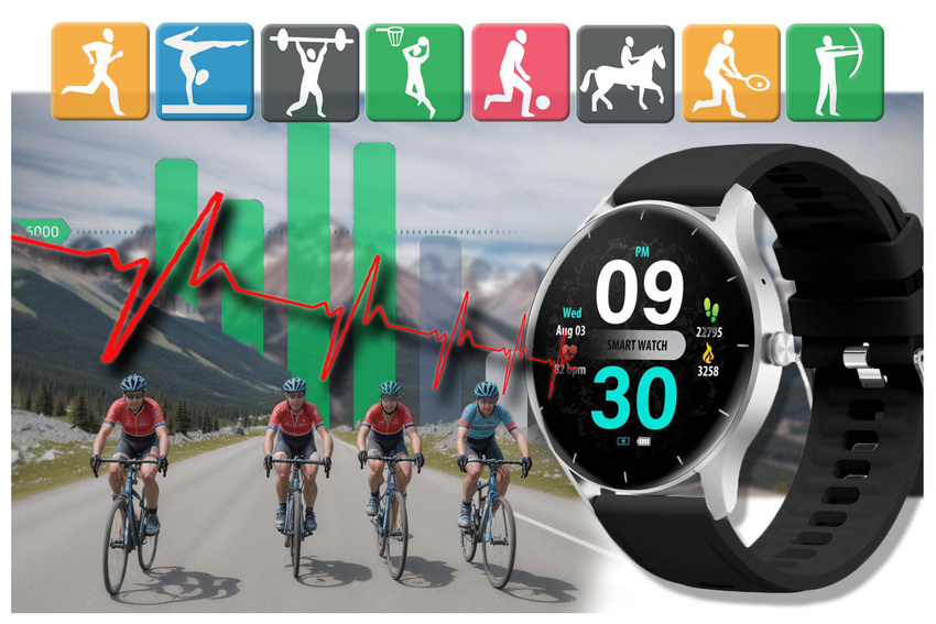 SMARTWATCH UNISEX GRAVITY GT2-6 - BLUETOOTH CONNECTIONS, OWN dial (sg019f)