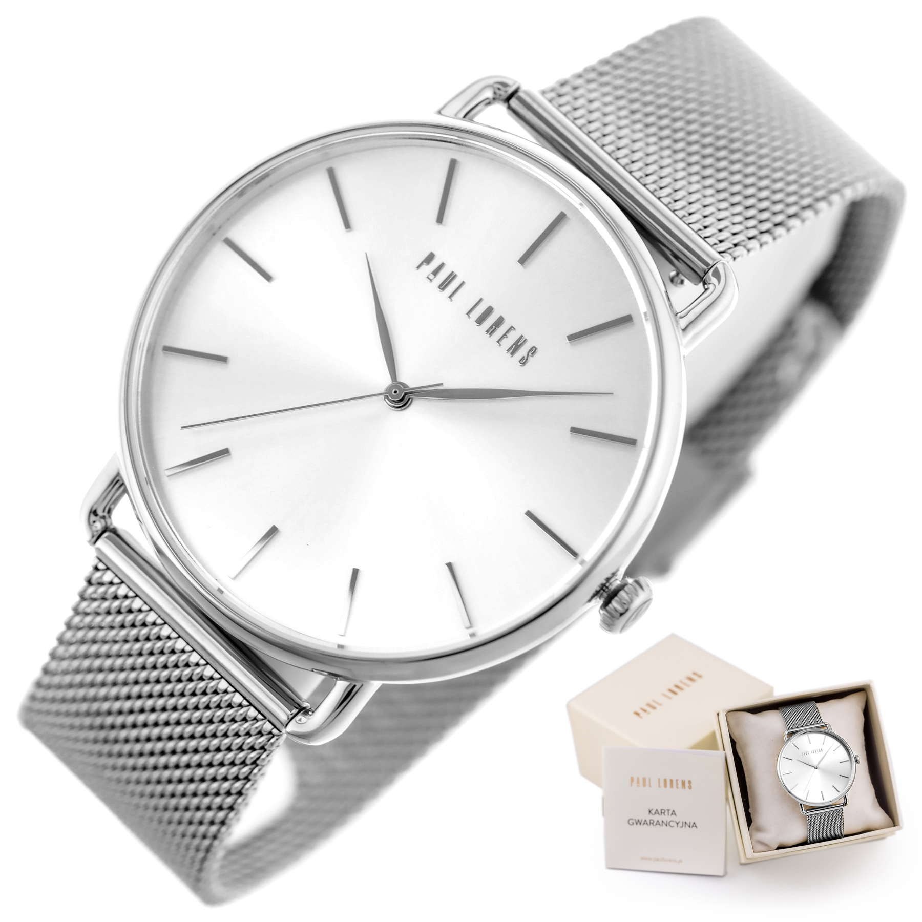 ZEGAREK DAMSKI PAUL LORENS - PL13032B-3C1 (zg554c) + BOX