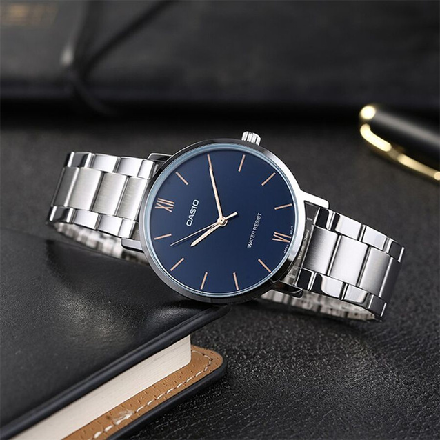 CASIO MTP-VT01D-2B MEN'S WATCH (zd165n) + BOX