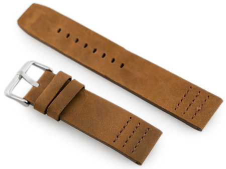 W39 leather watch strap - brown - 22mm